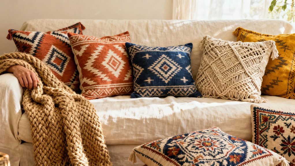 global mix of handmade textiles