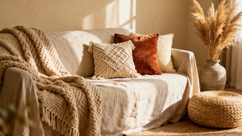 layered textiles for inviting seating