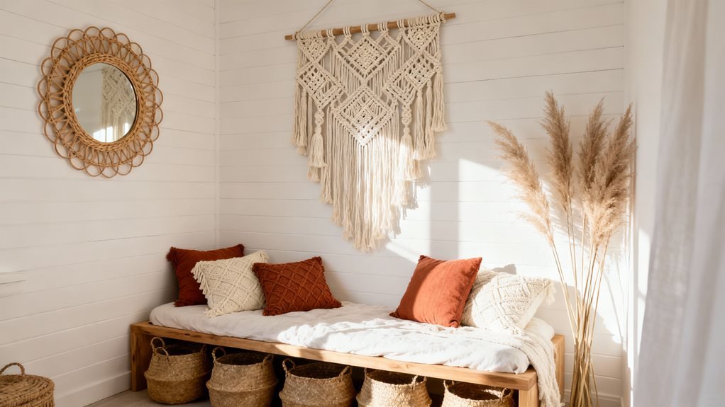 macram warmth with woven texture