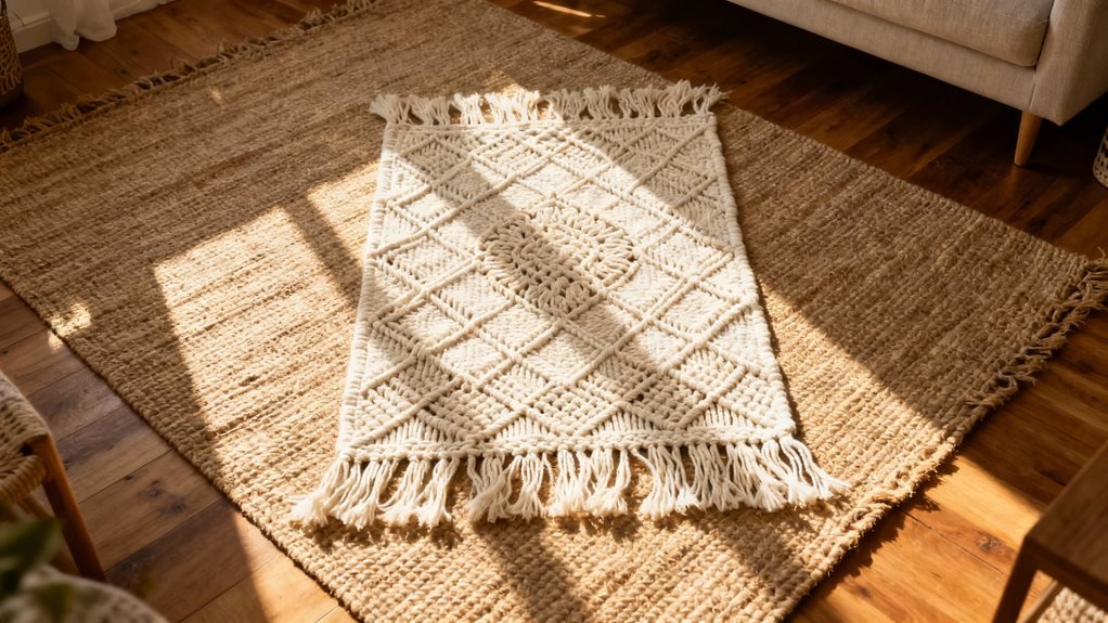 natural fiber rug grounding warm texture