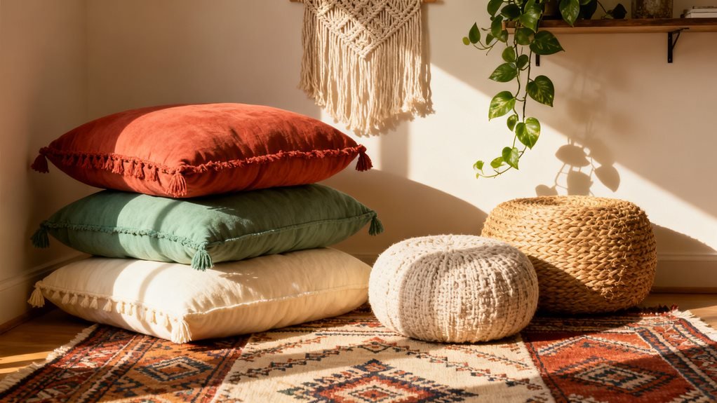 oversized floor cushions transform spaces