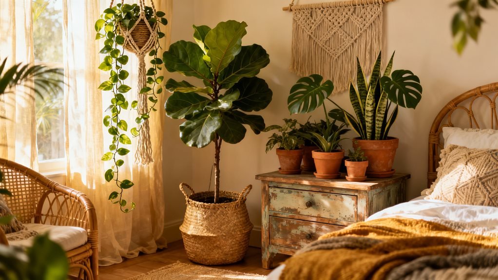potted plants elevate boho sanctuary