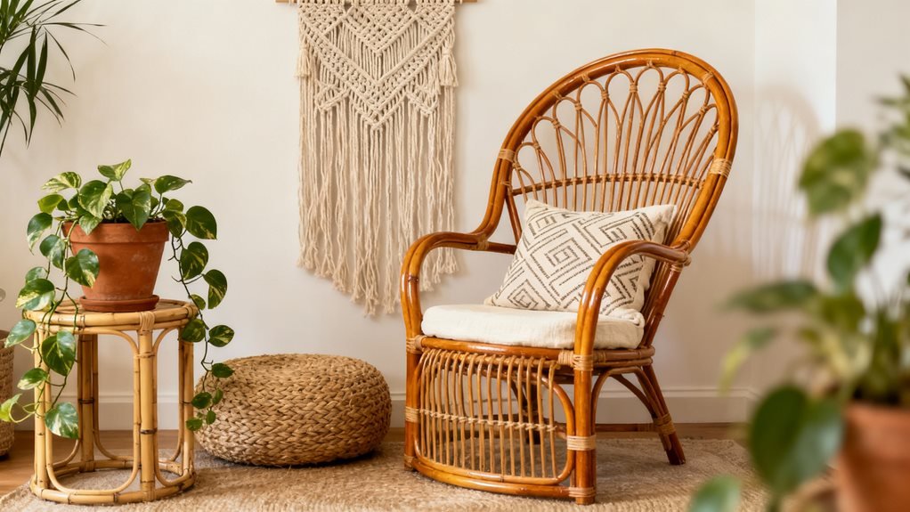 rattan and natural fiber mix
