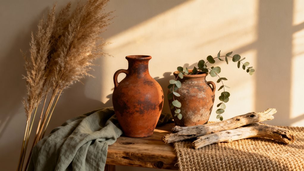 terracotta and sage harmony indoors