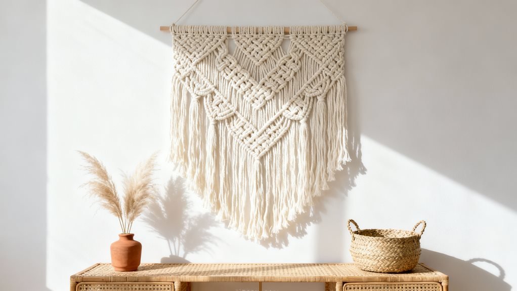 textured anchor piece defines palette