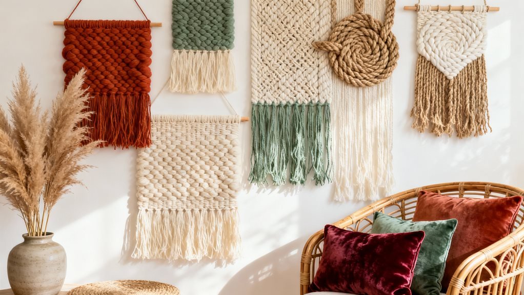 textured woven wall hangings flourish